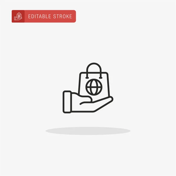 Icono Bolsa Vector Icono Bolsa Para Presentación — Archivo Imágenes Vectoriales