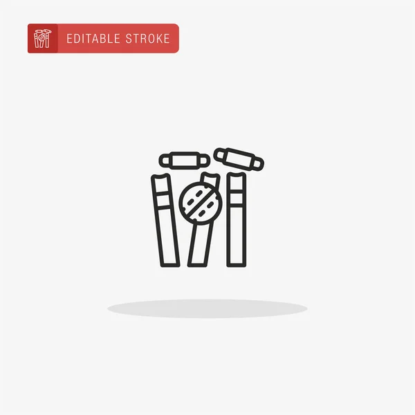 Vektor Ikony Cricket Stump Ikona Cricket Stump Pro Prezentaci — Stockový vektor