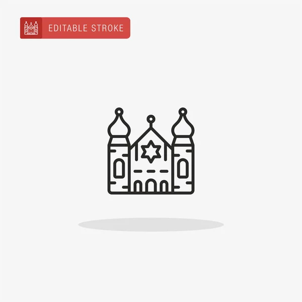 Vettore Delle Icone Della Sinagoga Icona Sinagoga Presentazione — Vettoriale Stock