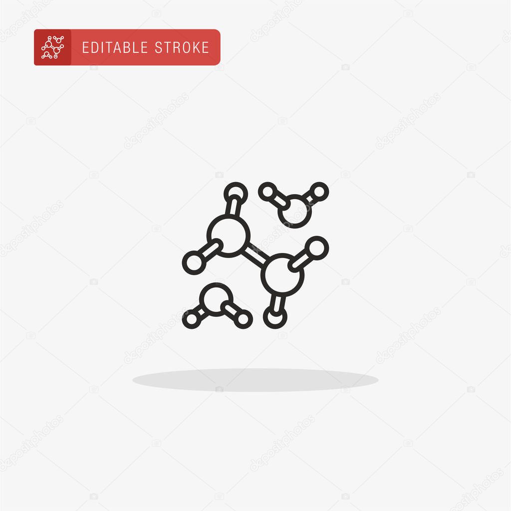 Molecules icon vector. Molecules icon for presentation.