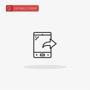 Giden Arama simgesi vektörü. Sunum için giden Çağrı simgesi.