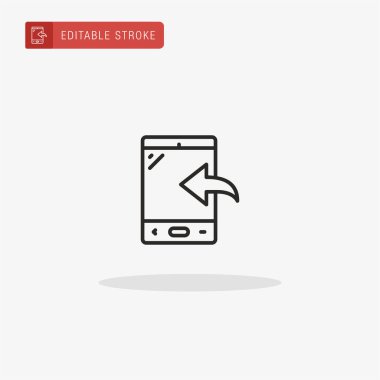 Gelen Arama simgesi vektörü. Sunum için gelen çağrı simgesi.