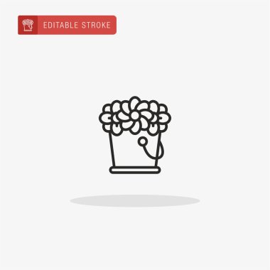 Çiçek ikon vektörü. Sunum için çiçek simgesi.