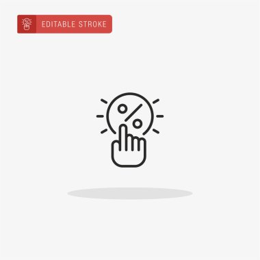 İndirimli simge vektörü. Sunum için indirim simgesi.