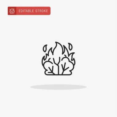 Bush ikon vektörü. Sunum için Bush simgesi.