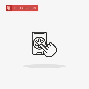 Tıbbi Uygulama simgesi vektörü. Sunum için Tıbbi Uygulama simgesi.