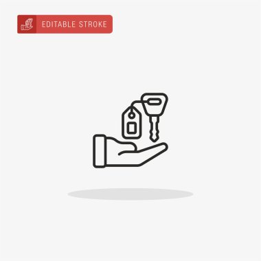 Anahtar simgesi vektörü. Sunum için anahtar simgesi.