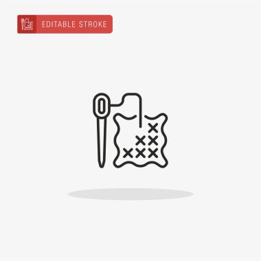 Çapraz İlmek ikon vektörü. Sunum için çapraz dikiş simgesi.