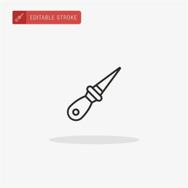 Delik Deliği Simgesi Vektörü. Sunum için Delik Yumruğu simgesi.