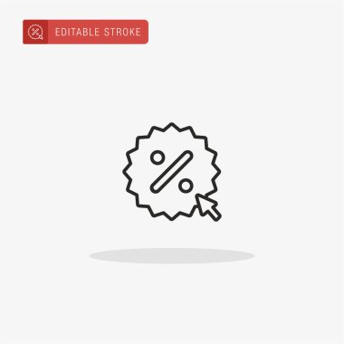 Yüzde simgesi vektörü. Sunum için yüzde simgesi.