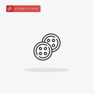 Düğme simgesi vektörü. Sunum için düğme simgesi.