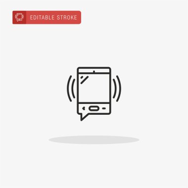 Mobil İleti simgesi vektörü. Sunum için mobil İleti simgesi.