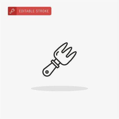 Çatal simgesi vektörü. Sunum için çatal simgesi.