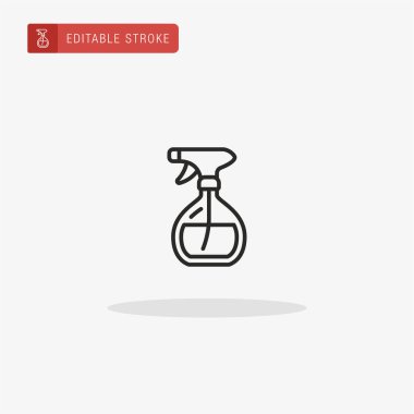 Sprey şişe ikon vektörü. Sunum için sprey şişe simgesi.