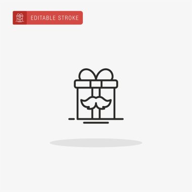 Hediye ikonu vektörü. Sunum için hediye simgesi.
