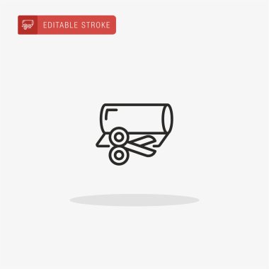 Simge vektörü kesiliyor. Sunum için simge kesiliyor.