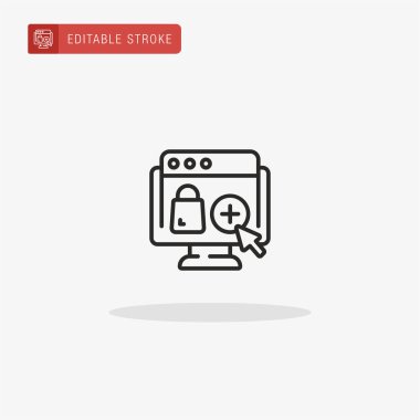 Bilgisayar simgesi vektörü. Sunum için bilgisayar simgesi.