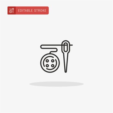 İğne simgesi vektörü. Sunum için iğne simgesi.