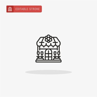 Çiçek Dükkanı ikon vektörü. Sunum için Çiçek Dükkanı simgesi.