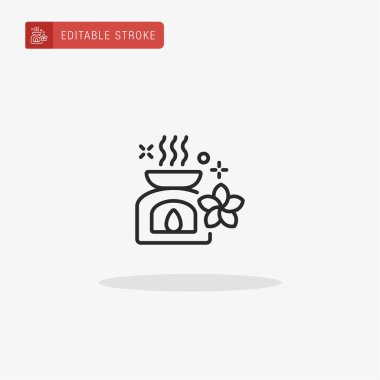 Tütsü Burner ikon vektörü. Sunum için tütsü Burner simgesi.