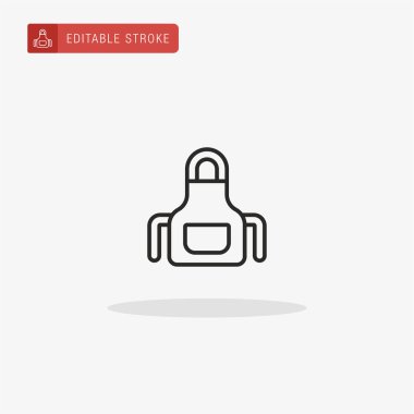 Önlük simgesi vektörü. Sunum için önlük simgesi.