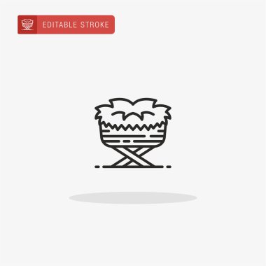 Beşik simgesi vektörü. Sunum için beşik simgesi.