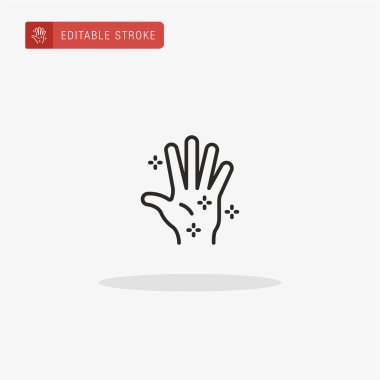 Temiz ikon vektörü. Sunum için temiz simge.