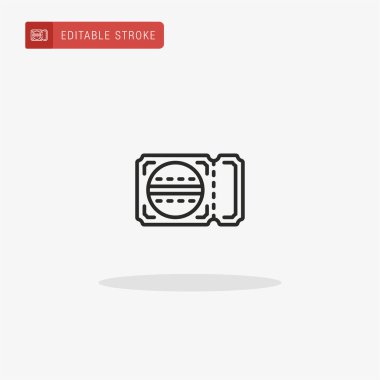 Bilet simgesi vektörü. Sunum için bilet simgesi.