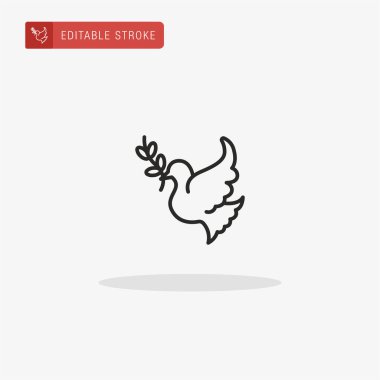 Kuş simgesi vektörü. Sunum için kuş simgesi.