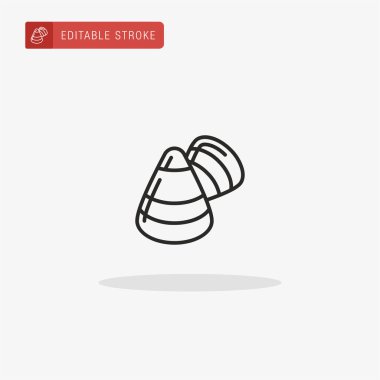 Candy Corn ikon vektörü. Sunum için Candy Mısır simgesi.