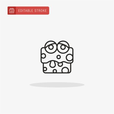 Canavar ikon vektörü. Sunum için canavar simgesi.