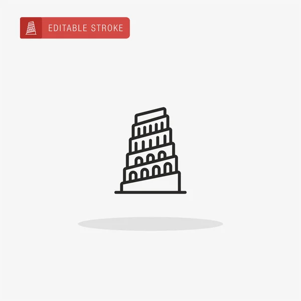 Tower Babel Icon Vector Tower Babel Icon Presentation — Stock Vector