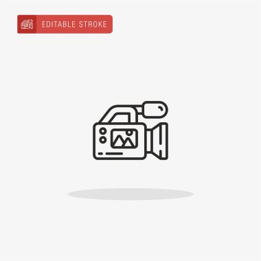 Video Kamera simgesi vektörü. Sunum için Video Kamera simgesi.