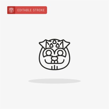 Canavar ikon vektörü. Sunum için canavar simgesi.