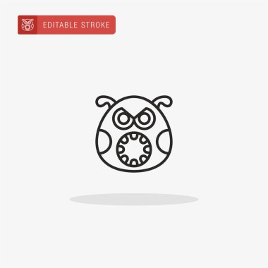 Canavar ikon vektörü. Sunum için canavar simgesi.