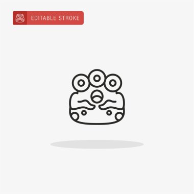 Canavar ikon vektörü. Sunum için canavar simgesi.