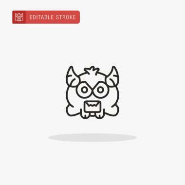 Canavar ikon vektörü. Sunum için canavar simgesi.