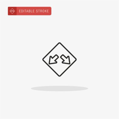 Şerit simge vektöründe tut. Sunum için Lane simgesini koru.