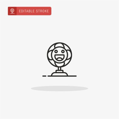 Hayran ikonu vektörü. Sunum için hayran simgesi.