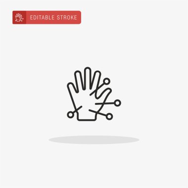 Akupunktur simgesi vektörü. Sunum için akupunktur simgesi.