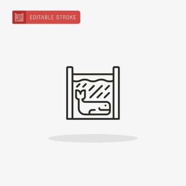 Balina ikon vektörü. Sunum için balina simgesi.