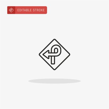 Spiral ikon vektörü. Sunum için sarmal simge.