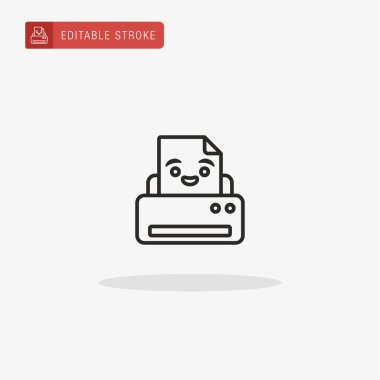 Yazıcı simgesi vektörü. Sunum için yazıcı simgesi.