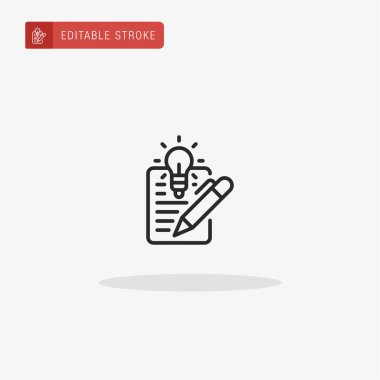 Yaratıcı Yazım Simgesi Vektörü. Sunum için yaratıcı yazma simgesi.