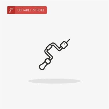 El matkabı ikon vektörü. Sunum için el matkabı simgesi.