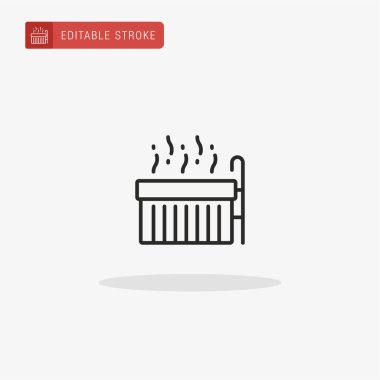 Jakuzi ikon vektörü. Sunum için Jakuzi simgesi.