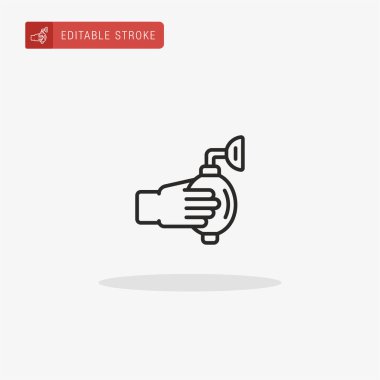 Oksijen Maskesi ikon vektörü. Sunum için Oksijen Maskesi simgesi.