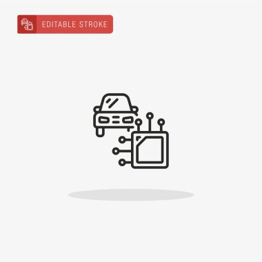 İşlemci simgesi vektörü. Sunum için İşlemci simgesi.