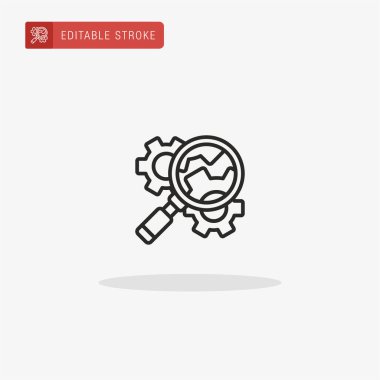 Denetim simgesi vektörü. Sunum için denetim simgesi.