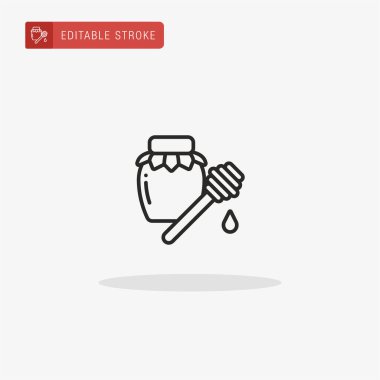 Bal ikonu vektörü. Sunum için bal simgesi.